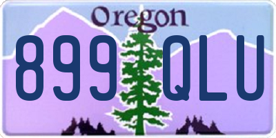 OR license plate 899QLU