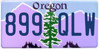 OR license plate 899QLW