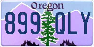 OR license plate 899QLY