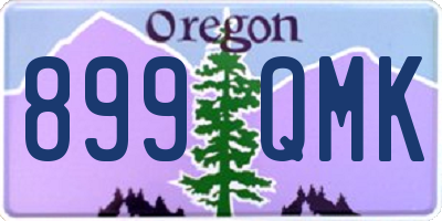 OR license plate 899QMK