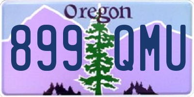 OR license plate 899QMU