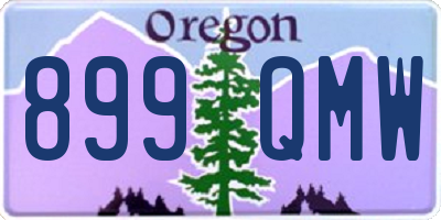 OR license plate 899QMW