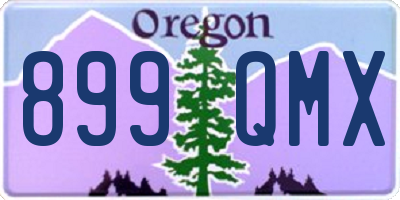 OR license plate 899QMX