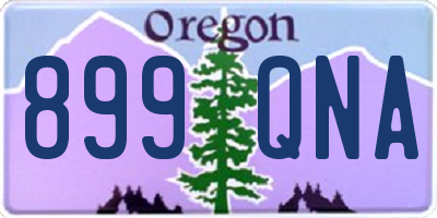 OR license plate 899QNA