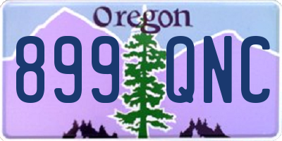 OR license plate 899QNC