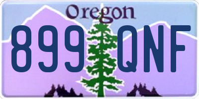 OR license plate 899QNF
