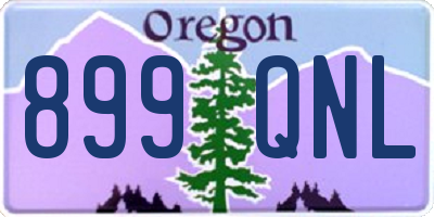 OR license plate 899QNL