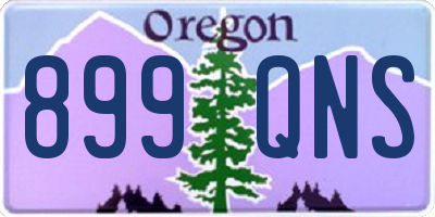 OR license plate 899QNS