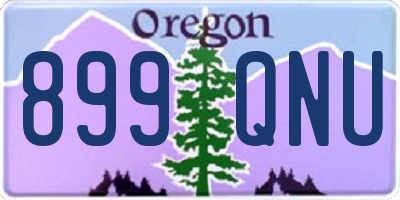 OR license plate 899QNU