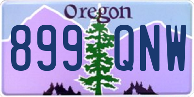 OR license plate 899QNW
