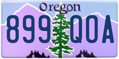 OR license plate 899QOA