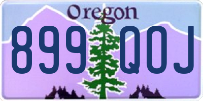 OR license plate 899QOJ