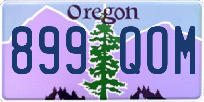 OR license plate 899QOM