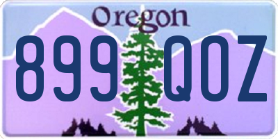 OR license plate 899QOZ