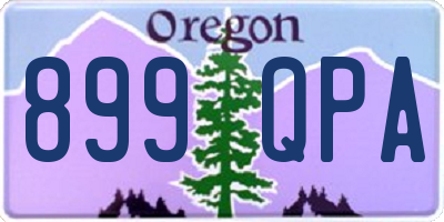 OR license plate 899QPA