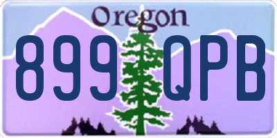 OR license plate 899QPB