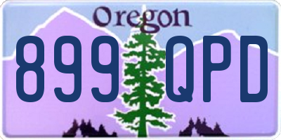 OR license plate 899QPD