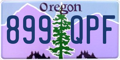 OR license plate 899QPF