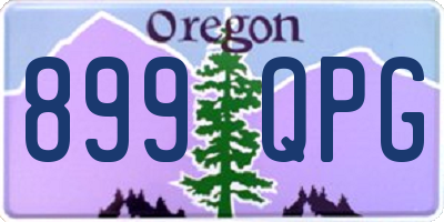 OR license plate 899QPG