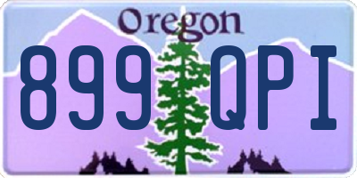 OR license plate 899QPI