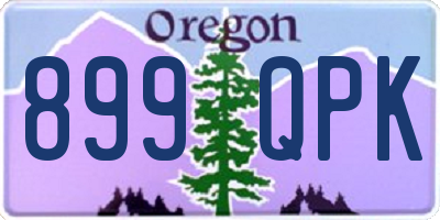 OR license plate 899QPK