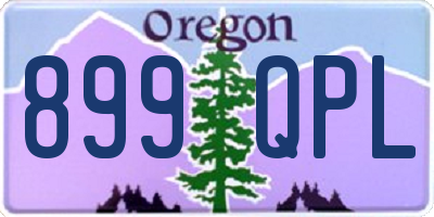 OR license plate 899QPL