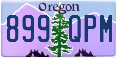 OR license plate 899QPM