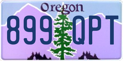 OR license plate 899QPT