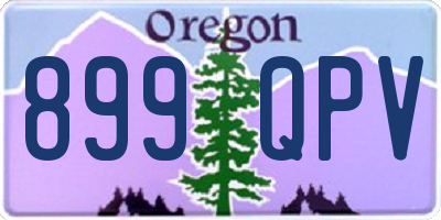 OR license plate 899QPV