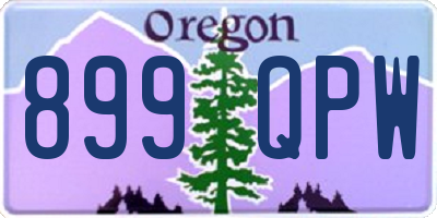 OR license plate 899QPW