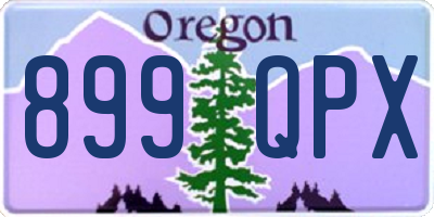 OR license plate 899QPX