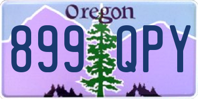 OR license plate 899QPY