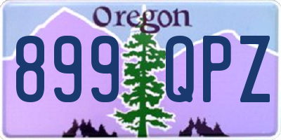 OR license plate 899QPZ