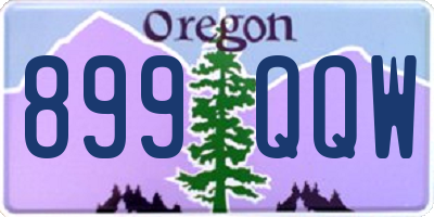 OR license plate 899QQW