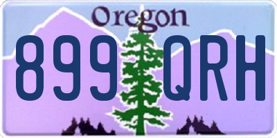 OR license plate 899QRH