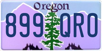 OR license plate 899QRO
