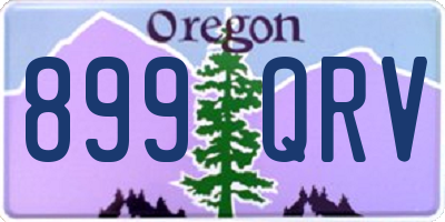 OR license plate 899QRV