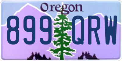 OR license plate 899QRW