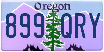 OR license plate 899QRY