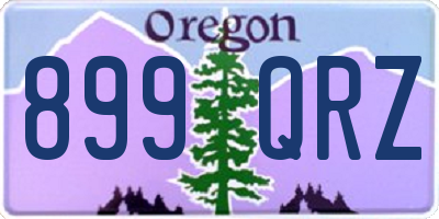 OR license plate 899QRZ