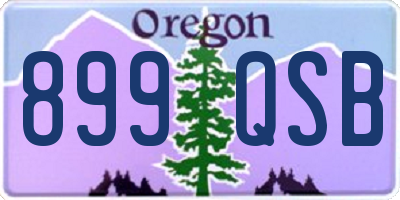 OR license plate 899QSB