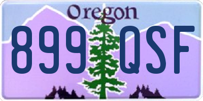 OR license plate 899QSF