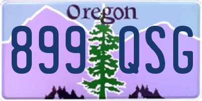 OR license plate 899QSG