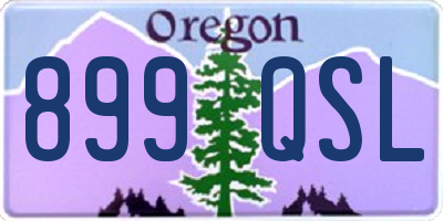 OR license plate 899QSL