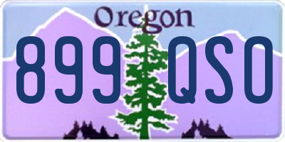 OR license plate 899QSO