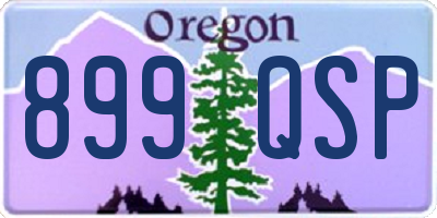OR license plate 899QSP