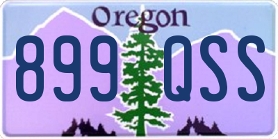 OR license plate 899QSS