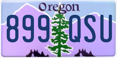 OR license plate 899QSU