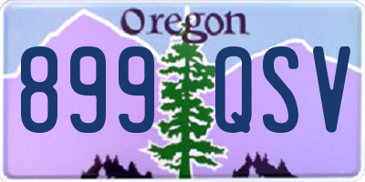 OR license plate 899QSV