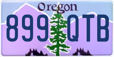 OR license plate 899QTB